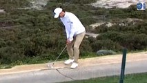 Gareth Bale shows off his incredible golfing ability at the Pebble Beach Pro-Am by nearly holing out from the CART PATH - after Jon Rahm was left amazed at his game... while Bills QB Josh Allen gets off to a great start in his group