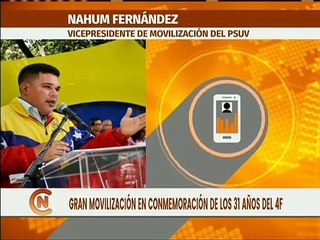 Realizarán Gran Movilización en conmemoración de los 31 años del 4 de Febrero en Caracas