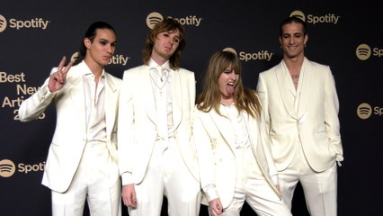 Måneskin 2023 Spotify's Best New Artist Party Black Carpet | Grammy Party