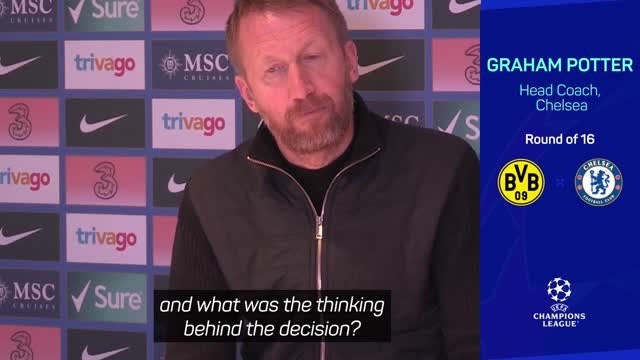 Potter explains Aubameyang omission from Champions League squad