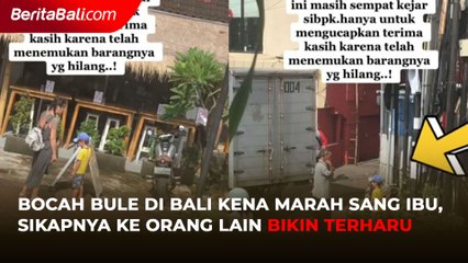 Bocah Bule di Bali Kena Marah sang Ibu, Sikapnya ke Orang Lain Bikin Terharu