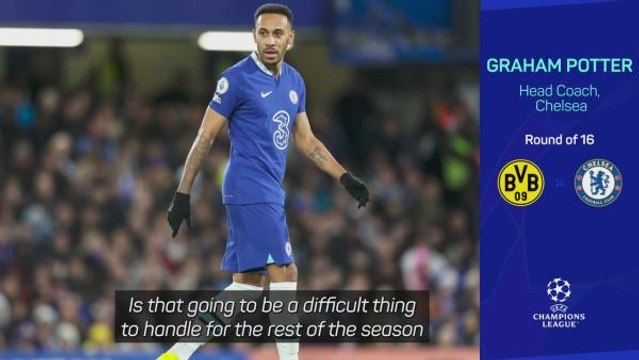 Potter explains Aubameyang omission from Champions League squad