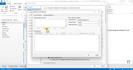 How to add signature in outlook