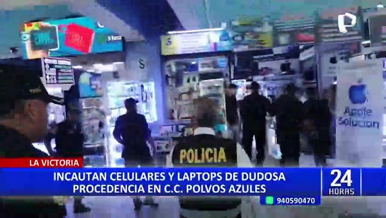 Más de 1400 celulares presuntamente robados son incautados en centro comercial Polvos Azules