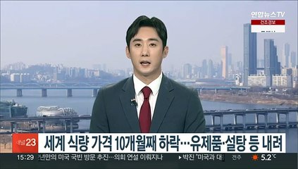 세계 식량 가격 10개월째 하락…유제품·설탕 등 내려
