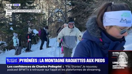 Dans les Pyrénées, ces vacanciers se mettent aux raquettes