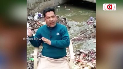 Man Sits In Protest At Moradabad Drain Over Swachh Bharat