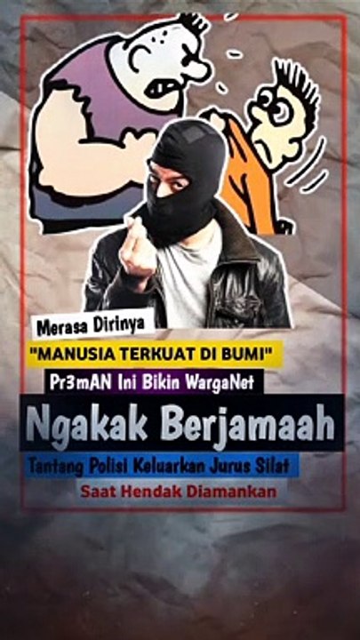 Aksi Preman Bikin Ngakak saat Hendak diamankan petugas
