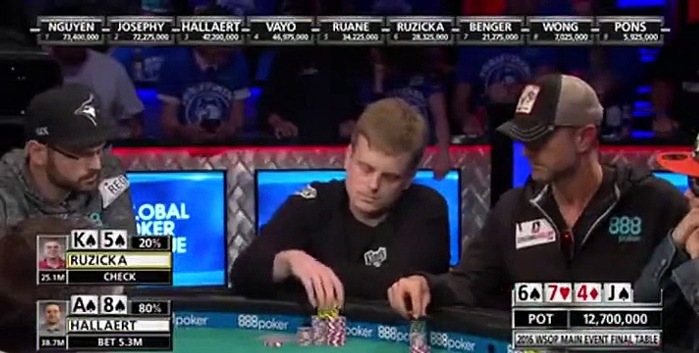 World Series Of Poker 2016 Main Event - Se1 - Ep15 HD Watch - Part 02