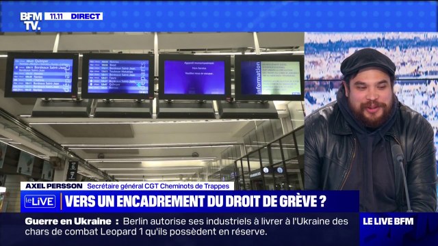 Vers un encadrement du droit de grève: C'est une attaque contre notre droit à nous défendre , dénonce Axel Persson (CGT Cheminots)