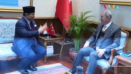 Hangatnya Pertemuan Prabowo dan Menhan Turki Saat Kerja Sama