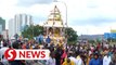 Thaipusam chariots with Lord Murugan deity reach Batu Caves for celebration