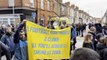 Everton fans march in protest against club’s owner ahead of Arsenal game