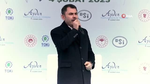 Çevre, Şehircilik ve İklim Değişikliği Bakanı Murat Kurum: Aydınımızda bugüne kadar dar gelirli 1668 ailemizi yeni sıcak yuvalarına kavuşturduk