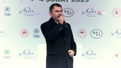 Çevre, Şehircilik ve İklim Değişikliği Bakanı Murat Kurum: "Aydınımızda bugüne kadar dar gelirli 1668 ailemizi yeni sıcak yuvalarına kavuşturduk"