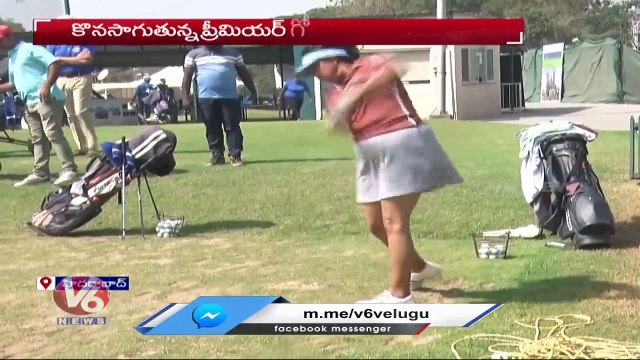 Hyderabad Premier Golf League Season 3 _ Saroja Vivekanand , Madhavi _ V6 News