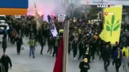 Fenerbahçe taraftarı Riva'da TFF'yi ve hakemleri protesto etti
