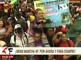 Caraqueños se movilizan a la gran marcha en honor a la Rebelión Cívico - Militar del 4F