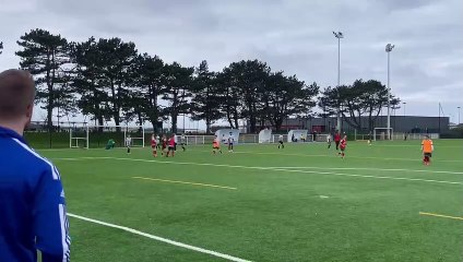 Coup franc Victor (ES Janval / ES Tourville - coupe U13 le 04/02/2023)