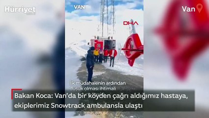 Video herunterladen: Bakan Koca: Van'da bir köyden çağrı aldığımız hastaya, ekiplerimiz Snowtrack ambulansla ulaştı