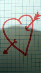 cuore con freccia  disegno