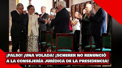 ¡FALSO! ¡UNA VOLADA! ¡SCHERER NO RENUNCIÓ A LA CONSEJERÍA JURÍDICA DE LA PRESIDENCIA!