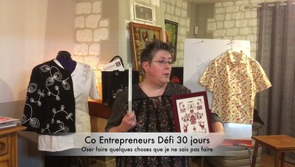Atelier Broderie animé par Catherine BAILLERGEANT à l'association Coentrepreneurs