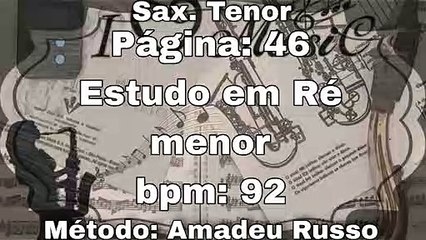 Página: 46 Estudo em Ré menor - Sax. Tenor [80 bpm]