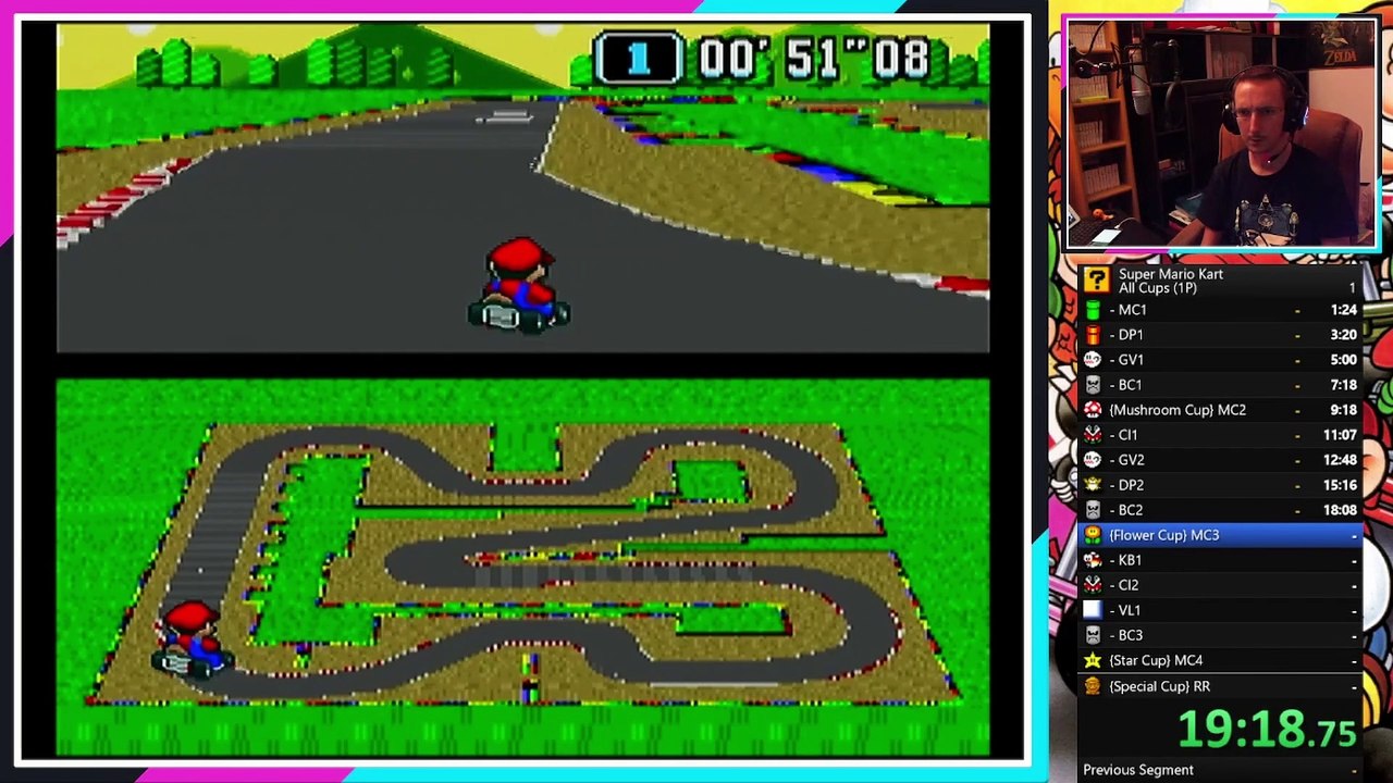 Super Mario Kart (PAL) - Speedrun All Tracks - 1er essai (24 octobre 2021)