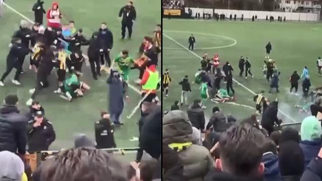 Amatör lig maçında saha rige döndü