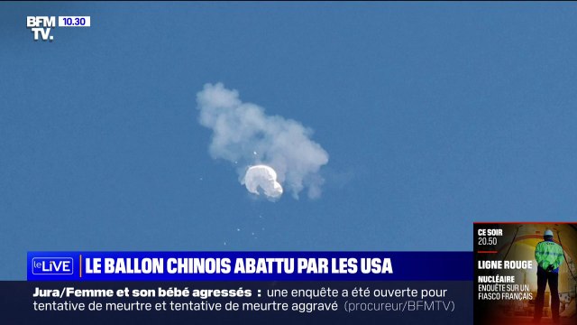 Ballon espion chinois abattu: Washington se félicite, Pékin proteste contre l'utilisation de la force par les États-Unis