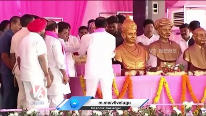 CM KCR Entry | BRS Public Meeting In Nanded | Maharashtra | V6 News