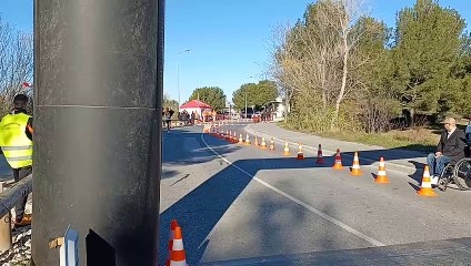 L'arrivée du vainqueur du 14 kilomètres de la Boucle de Valtrède