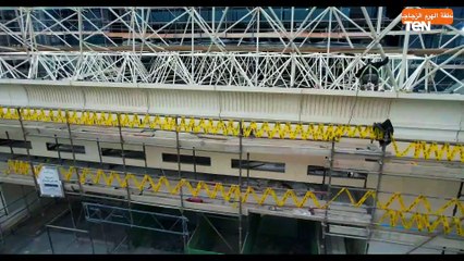 أحدث تصوير يظهر معدلات تنفيذ وتشطيب محطة سكك حديد صعيد مصر