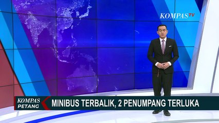 Sebuah Minibus Terbalik di Jalan Poros Maros, Begini Kronologinya!