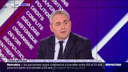 Xavier Bertrand sur les retraites: "Ce que dit Madame Borne aujourd'hui, c'est une réponse en trompe-l'œil"