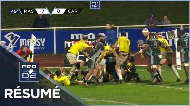 PRO D2 - Résumé Rugby Club Massy Essonne-US Carcassonne: 22-17 - J19 - Saison 2022/2023