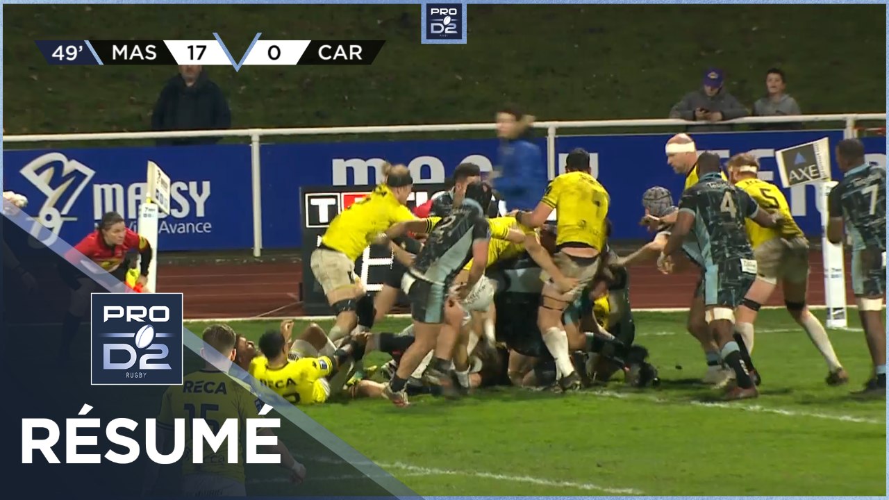 PRO D2 - Résumé Rugby Club Massy Essonne-US Carcassonne: 22-17 - J19 - Saison 2022/2023