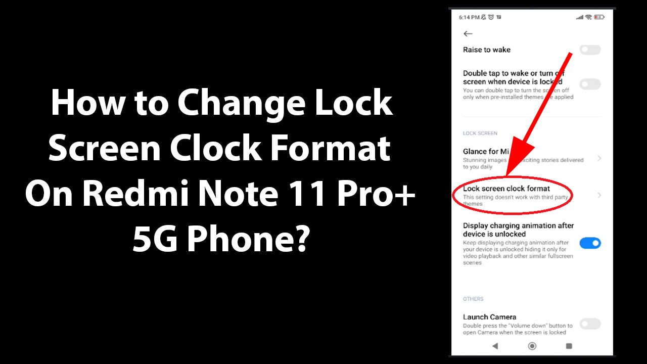 How to Change Lock Screen Clock Format On Redmi Note 11 Pro+ 5G Phone ...