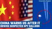 China Warns Of "Necessary Response" After US Downs Suspected Spy Balloon | Oneindia News