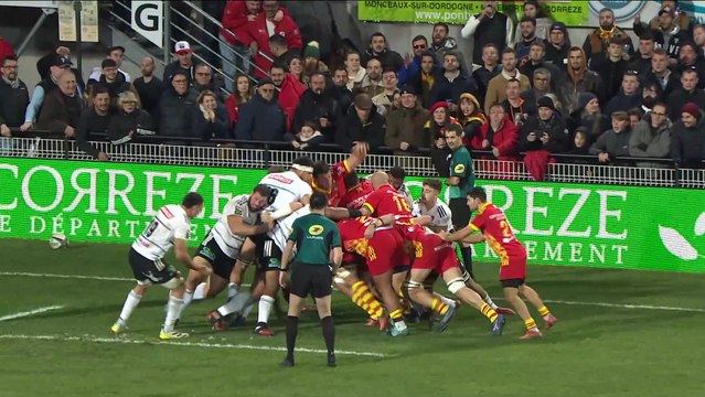 TOP 14 - Essai de Edward SAWAILAU (USAP) - CA Brive - USA Perpignan - Saison 2022:2023