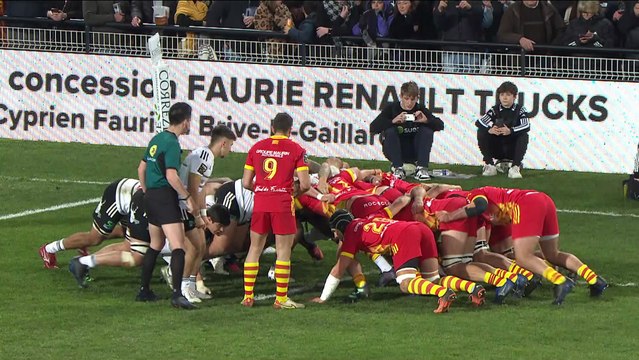 TOP 14 - Essai de pénalité (USAP) - CA Brive - USA Perpignan - Saison 2022:2023
