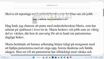 Reportage om undersköterska jobb - تقرير صحفي عن العمل مساعد ممرض في السويد