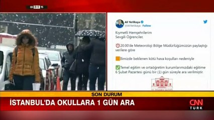 İstanbul'da eğitime kar engeli