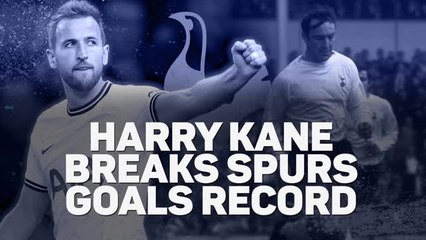 Скачать видео: Harry Kane breaks Tottenham goalscoring record