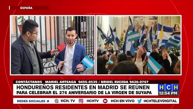 Comunidad hondureña en Madrid conmemoran el 276 aniversario del hallazgo de la Morenita de Suyapa
