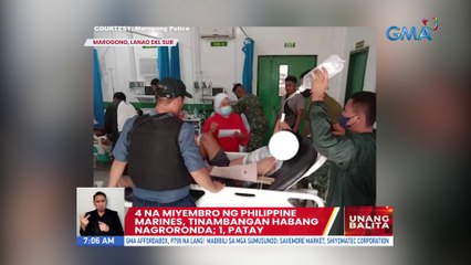 4 na miyembro ng Philippine Marines, tinambangan habang nagroronda; 1, patay | UB