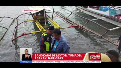 Bangkang de motor, tumaob; 7 sakay, nailigtas | UB