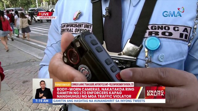 Body-worn cameras, nakatakda ring gamiting LTO enforcers kapag nanghuhuli ng mga traffic violator | UB