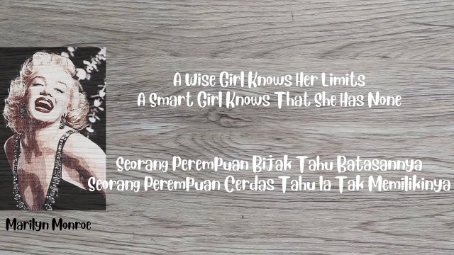 Quotes of Marilyn Monroe / Kutipan - Petikan Marilyn Monroe 001